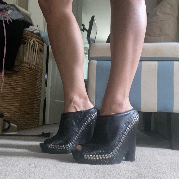 Sam Edelman black leather studded booties - Picture 6 of 6